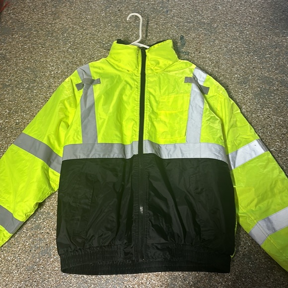 Body Guard Safety Gear Heavyweight Yellow Reflective Warm Jacket - Picture 3 of 9